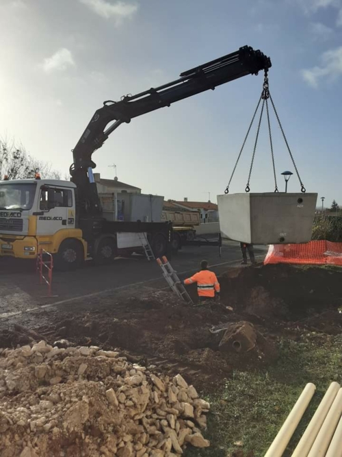 Grutage pour la pose du filtre compacte