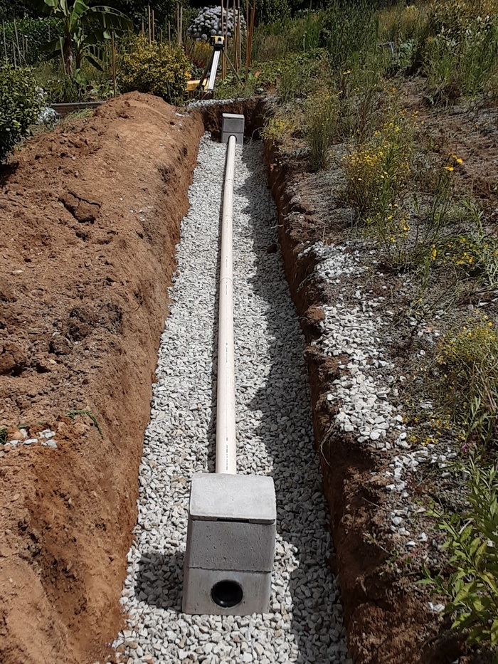Réalisation de tranchée drainante